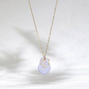 Hawaiian Lavender Purple Sea Glass Necklace